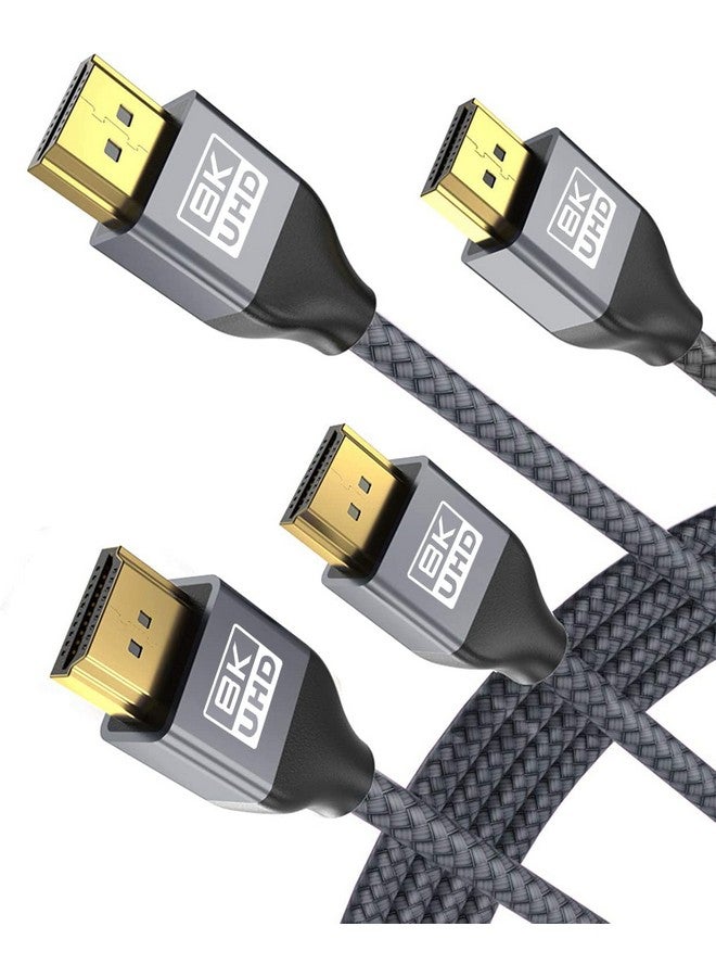 8K 60Hz Hdmi Cable 3.3Ft 2 Pack48Gbps 7680P Ultra High Speed Cord For Apple Tvrokusamsung Qled2.0 2.1Sony Playstationps56Ftxbox One Series Xearc Hdr Hdcp 2.2 2.34K 120Hz 144Hz