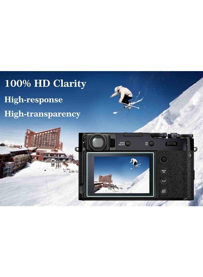 Screen Protector for Fujifilm X-T4 X100V Fuji XT4 X-100V Camera [3Pack] with Hot Shoe Cover, 0.3mm 9H Hardness Tempered Glass Cover Anti-Scrach Anti-Fingerprint Anti-Bubble