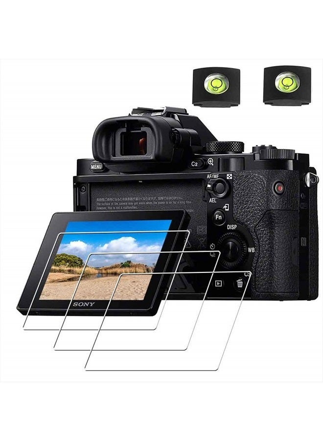 A1 Screen Protector for Sony Alpha 1 / A1 Camera & Hot Shoe Cover 0.3mm 9H Hardness Tempered Glass Anti-Scrach Anti-Fingerprint Anti-Bubble [3+2 Pack]