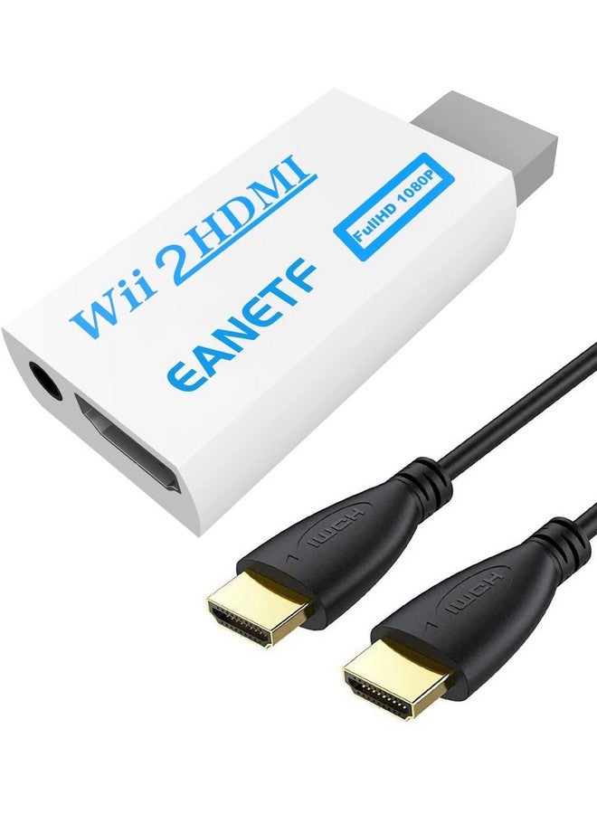 Wii To Hdmi Converter Wii To Hdmi 1080P With 5Ft High Speed Hdmi Cable Wii2 Hdmi Adapter Output Video&Audio With 3.5Mm Jack Audio Support All Wii Display 720P Nts