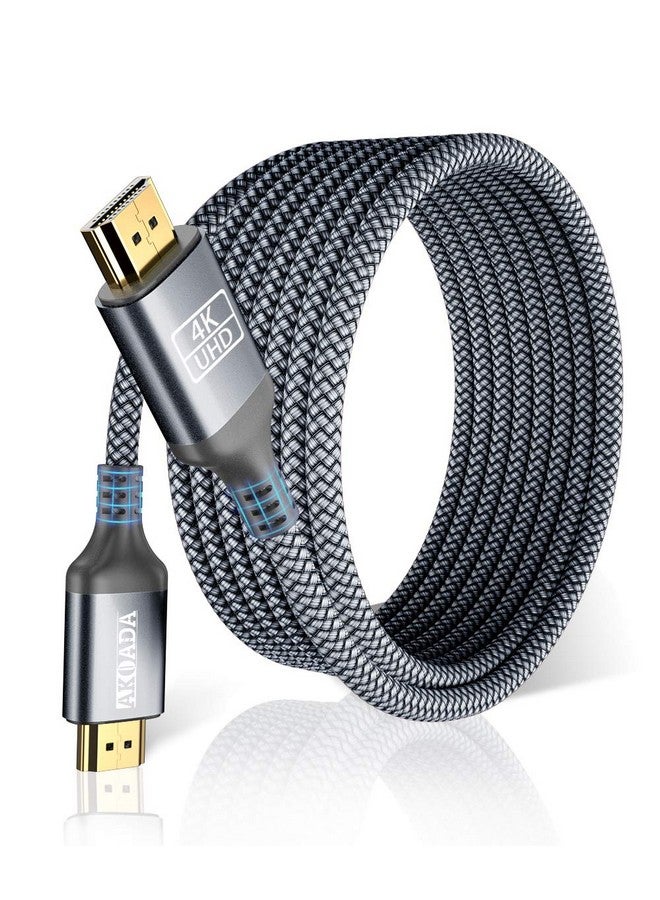 4K Hdmi Cable 30Ft 18Gbps High Speed Hdmi 2.0 Nylon Braided Cable 4K@60Hz Ultra Hd 2K 1080P Arc Compatible With Roku Tv Fire Tv Pc Ps5 Ps4 Xbox Monitor