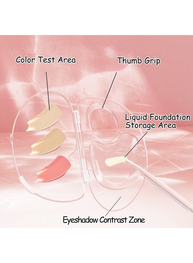 Makeup Mixing Palette Acrylic Cosmetic Palette And Spatula Upgraded Foundation Palette Foundation Mixing Tray For Makeup Artist And Beginner