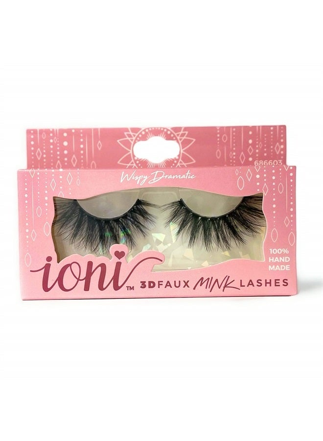 100% Handmade 3D Faux Mink False Eyelashes (Wispy Dramatic)