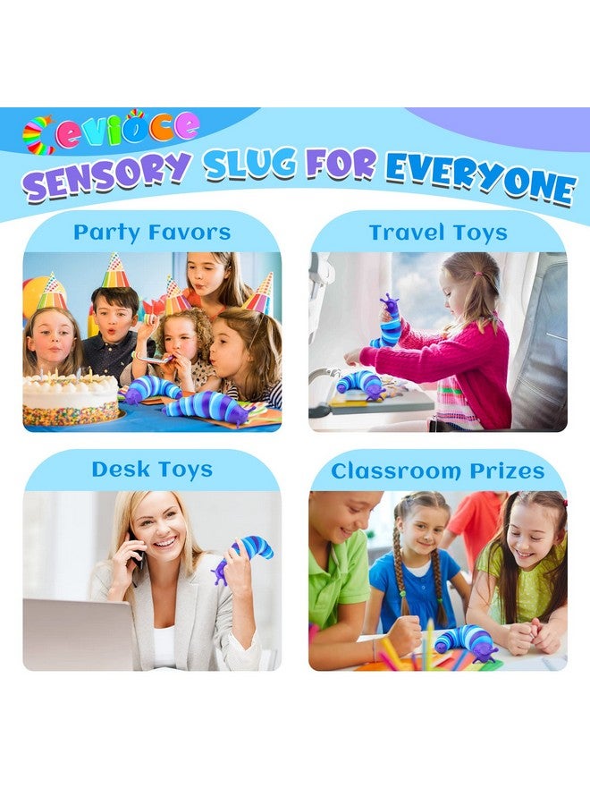 Sensory Slug Fidget Toys Fidget Slug Toys For Adults & Kids Party Favors 1Pc Cute Autism Sensory Toys For Autistic Children Toddler Toys Age 1+ Travel Toys For 1+ Year Old（Blue）