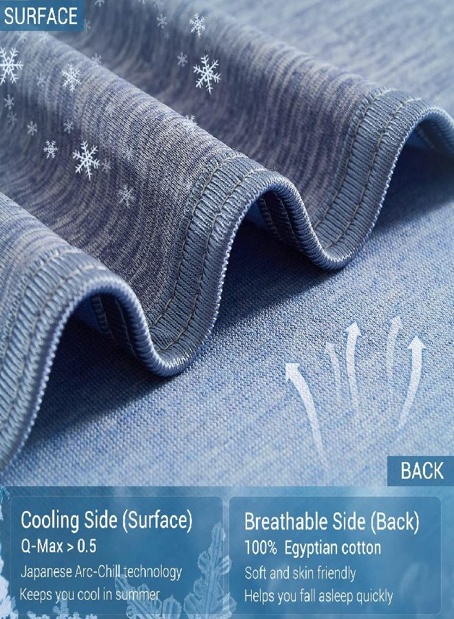 Marchpower Cooling Blanket for Hot Sleepers King Size, Q-Max>0.5 Arc-Chill Cooling Blanket with Double-Sided Design, Japanese Cooling Fiber Absorbs Body Heat, Soft Cold Blanket for Sleeping Summer