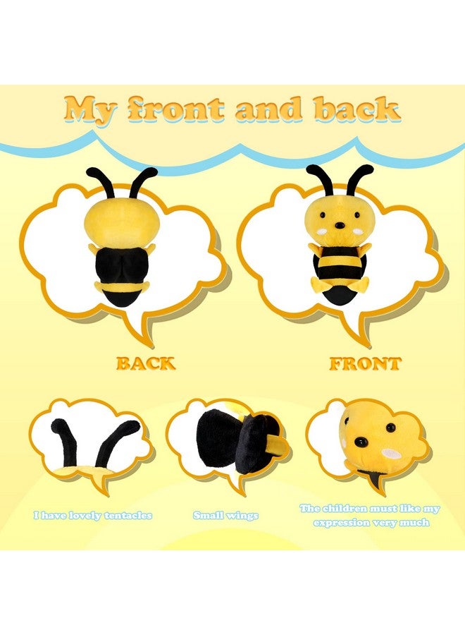 2 Pieces Stuffed Honeybee Toy Bee Movie Plush Bee Stuffed Animal For Honey Bee Decor 1St Birthday Bee Themed Party 7.87 Inches