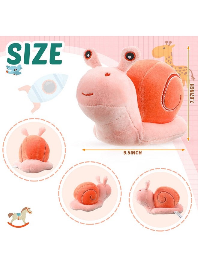 2 Pieces Snail Doll Plush Toy 7.87 Inch Cartoon Lovely Valentine'S Day Birthday Gift Cute Soft Snail Plush Toy Snail Stuffed Animal Toy Kawaii Animal Pillow For Home Decoration Gift (Pink Yellow)