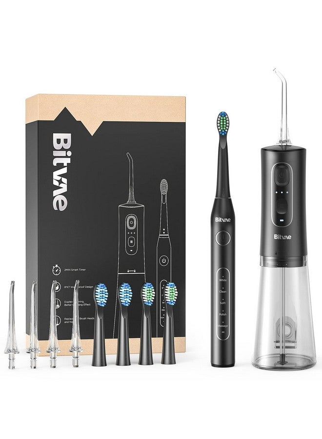 Rechargeable Electric Toothbrush Soft Bristle Sonic Toothbrush With Magnetic Charging Cable & Habit Improving Timer Ada Accepted Electric Toothbrush Travel Toothbrush Midnight Plastic