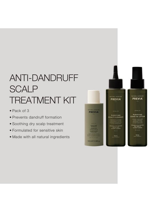 Purifying Scalp Treatment Kit Extra Life Antidandruff Shampoo Cleanser And Leavein Hair Lotion (3.4 Oz Each)