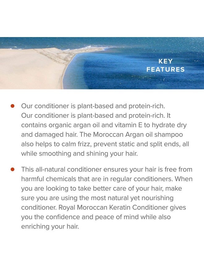 Keratin Conditioner Color Protection ( 1000 Ml / 33.8 Oz ) Organic Argan Oil ; Moisturizing Smoothing Keratin Conditioner Paraben & Sulfate Free Argan Oil ; Keratin Hair Products.