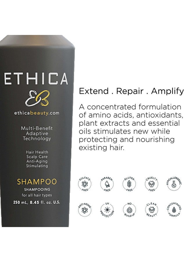 Ethica Antiaging Shampoo Volumizing Shampoo For Men And Women Improve Thinning Stressed And Damaged Hair Plant Based Crueltyfree 8.45 Fl.Oz / 250 Ml