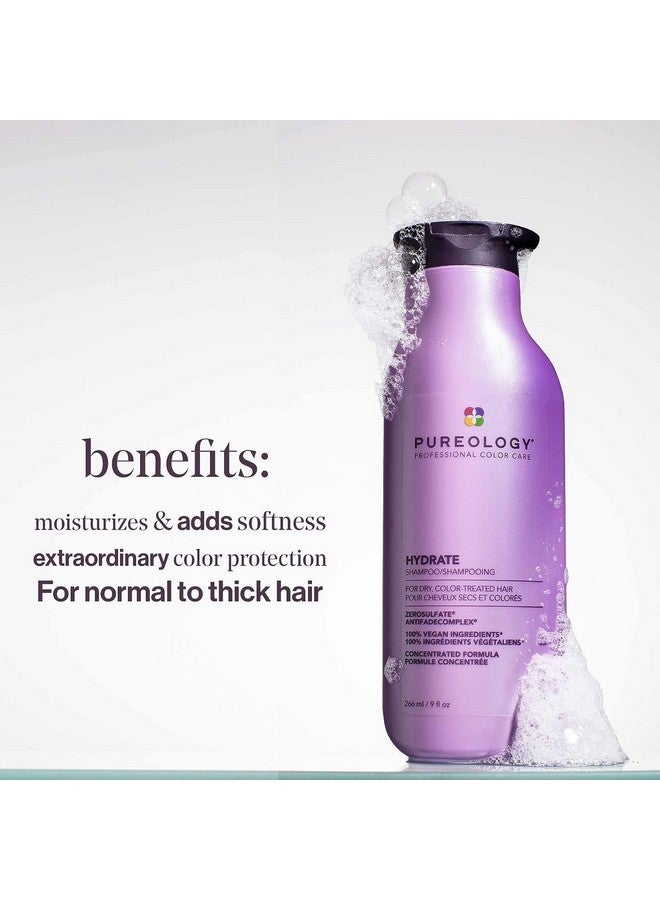 Hydrating Shampoo For Dry & Colourtreated Hair Moisturises & Strengthens Hair Sulfatefree Vegan Hydrate 266Ml
