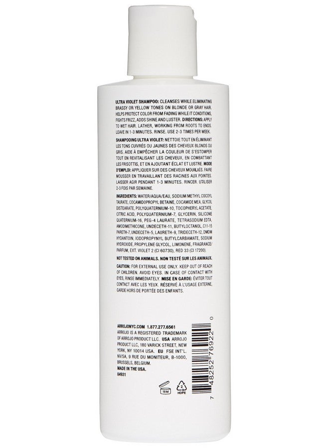 Ultra Violet Purple Shampoo (8.5 Oz) Hair Shampoo For Color Treated Hair To Eliminate Brassy & Yellow Tones Purple Shampoo For Blonde Hair W/ Vitamin E Paraben And Sulfate Free Shampoo