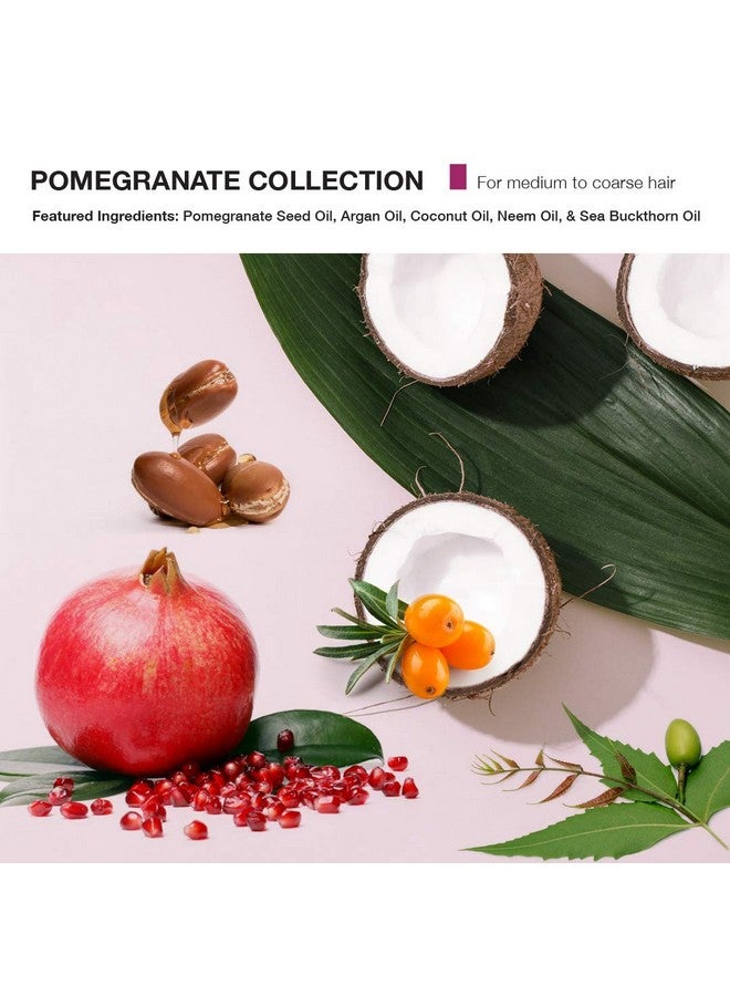 Pomegranate Smoothing Shampoo For Medium To Coarse Hair Cleansing Formula Strengthens Scalp & Hair Repairs And Nourishes