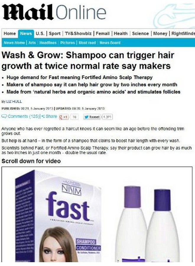 F.A.S.T. Fortified Amino Scalp Therapy Shampoo For Hair Growth Support Faster & Longer Hair Length With Essential Nutrients Amino Acids & Proteins Sulfatefree Parabenfree 10 Fl Oz
