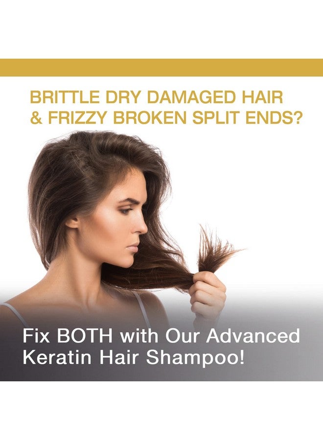 Vitamins Keratin Shampoo Hair Treatment Biotin And Collagen Protein With Castor Oil For Curly Wavy And Straight Hair Sulfate Free Product For Dry Damaged Or Color Treated Hair