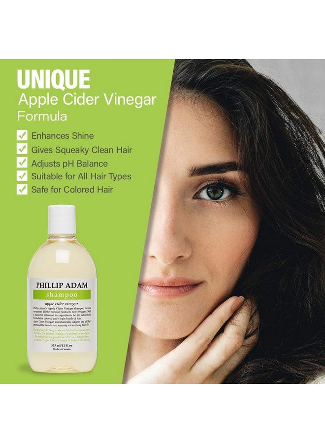 Apple Cider Vinegar Shampoo For Shiny Hair Sulfate Free And Paraben Free Original Green Apple Scent 12 Ounce