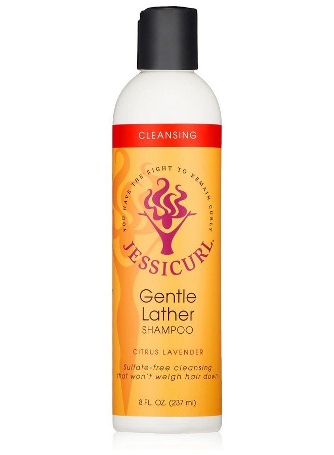 Gentle Lather Shampoo Citrus Lavender 8 Fl Oz. Cleansing Curly Hair Shampoo Vegan Sulfate Free Shampoo