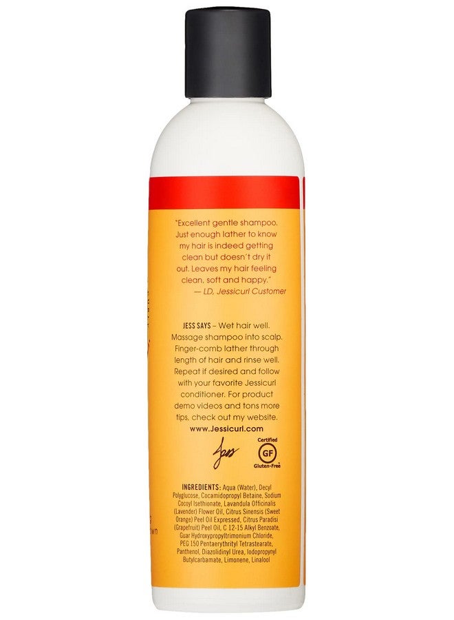 Gentle Lather Shampoo Citrus Lavender 8 Fl Oz. Cleansing Curly Hair Shampoo Vegan Sulfate Free Shampoo