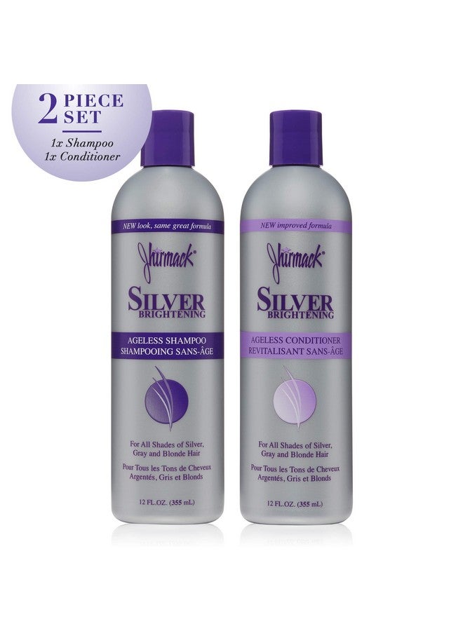 Silver Brightening Purple Shampoo And Conditioner Set For All Types Of Silver Grey And Blonde Hair