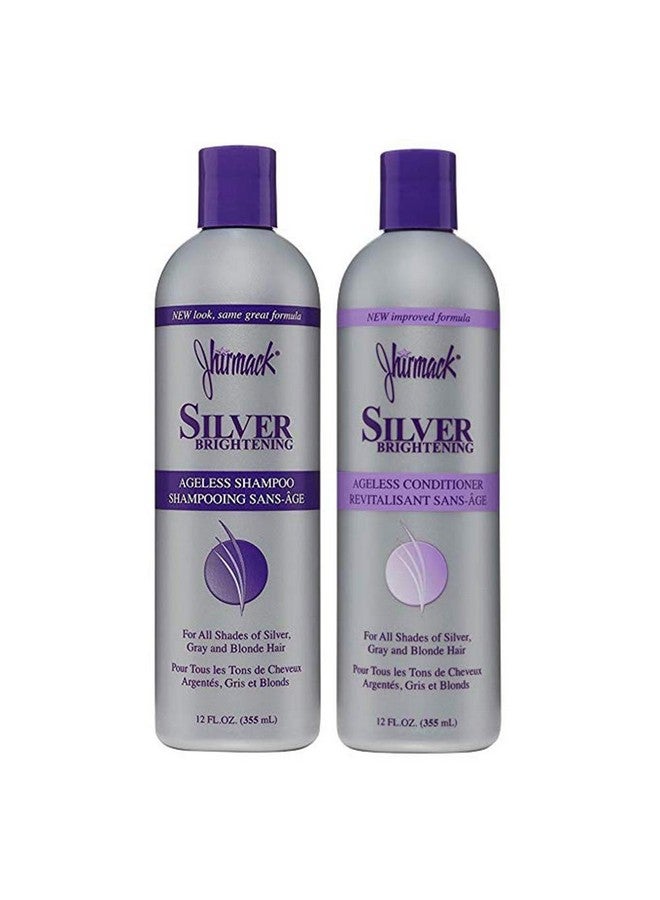 Silver Brightening Purple Shampoo And Conditioner Set For All Types Of Silver Grey And Blonde Hair
