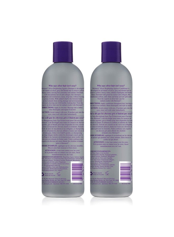 Silver Brightening Purple Shampoo And Conditioner Set For All Types Of Silver Grey And Blonde Hair