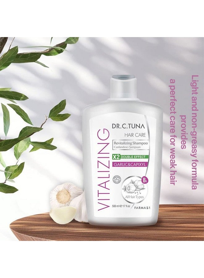 Farmasi Dr. C. Tuna Vitalizing Garlic Shampoo Natural Hair Treatment For Hair Growth Prevents Hair Loss Stimulates Growth Relieves Itchy Scalp With Capixyl And Coconut Oil 17 Fl. Oz / 500 Ml