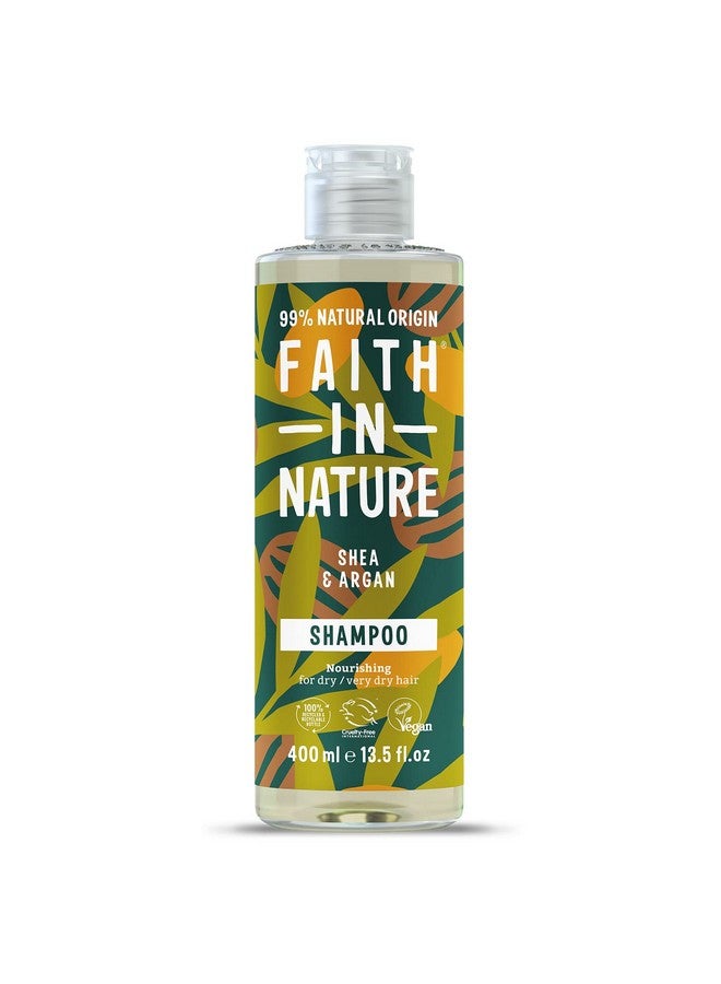 Natural Shea & Argan Shampoo Nourishing Vegan & Cruelty Free Parabens And Sls Free For Normal To Dry Hair 400Ml