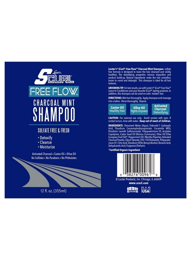 Scurl Free Flow Charcoal Mint Shampoo