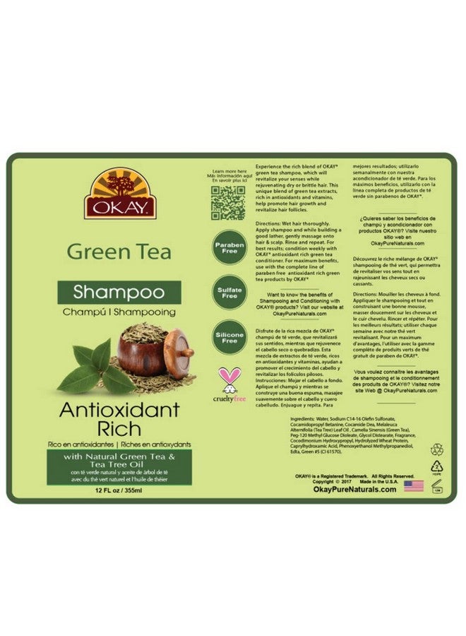 Green Tea Nourishing Antioxidant Rich Shampoo 12Oz / 355Ml