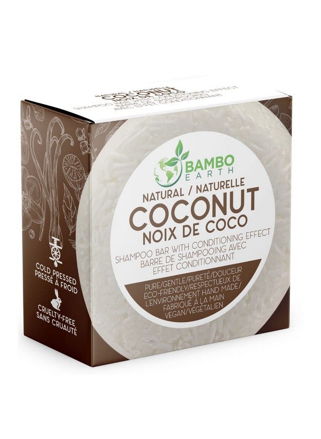 Solid Shampoo Bar And Conditioner Effect Hair Soap 100% Organic Shampoo Bars For Hair With All Natural Plant Based Essential Oils And Zero Waste Biodegradable Packaging (Coconut)