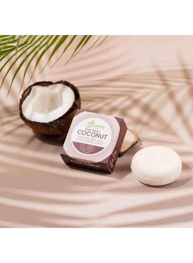 Solid Shampoo Bar And Conditioner Effect Hair Soap 100% Organic Shampoo Bars For Hair With All Natural Plant Based Essential Oils And Zero Waste Biodegradable Packaging (Coconut)