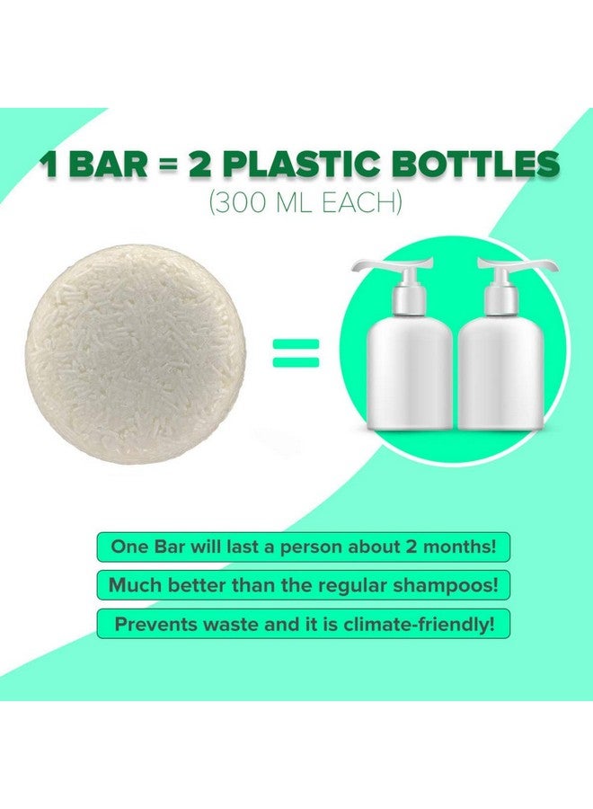 Solid Shampoo Bar And Conditioner Effect Hair Soap 100% Organic Shampoo Bars For Hair With All Natural Plant Based Essential Oils And Zero Waste Biodegradable Packaging (Coconut)