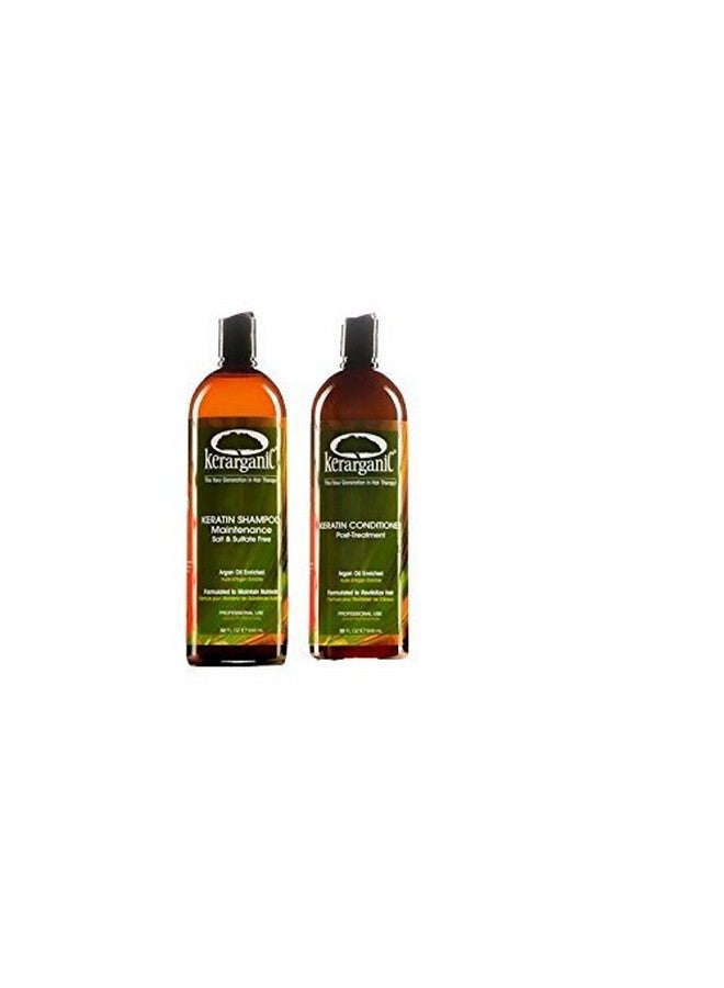Organic Keratin Posttreatment Set Salt & Sulfate Free Shampoo 32Oz + Conditioner 32Oz