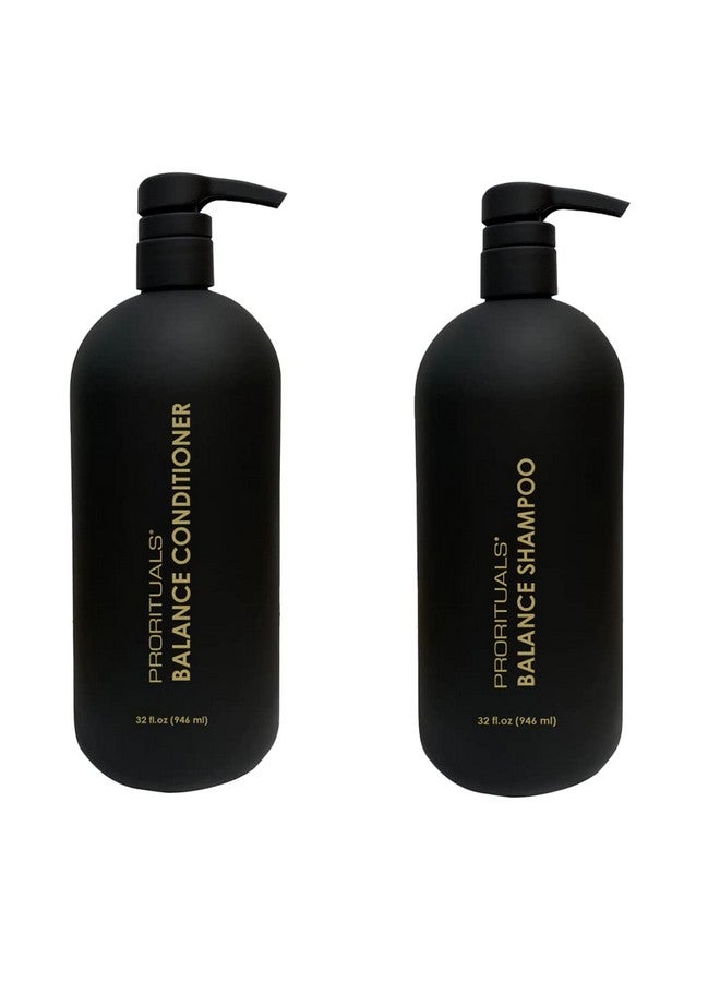 Balance Grow & Restore Shampoo And Conditioner Set Large Size Anti Frizz For Dry And Curly Hair Natural Shampoo And Conditioner Perfect For Men And Women 32 Fl Oz Each