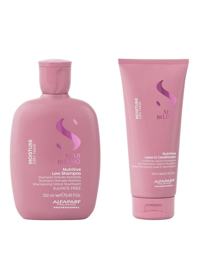 Semi Di Lino Moisture Nutritive Shampoo And Conditioner Set For Dry Hair Sulfate Free Moisturizing Shampoo And Conditioner Safe On Color Treated Hair Adds Shine And Softness