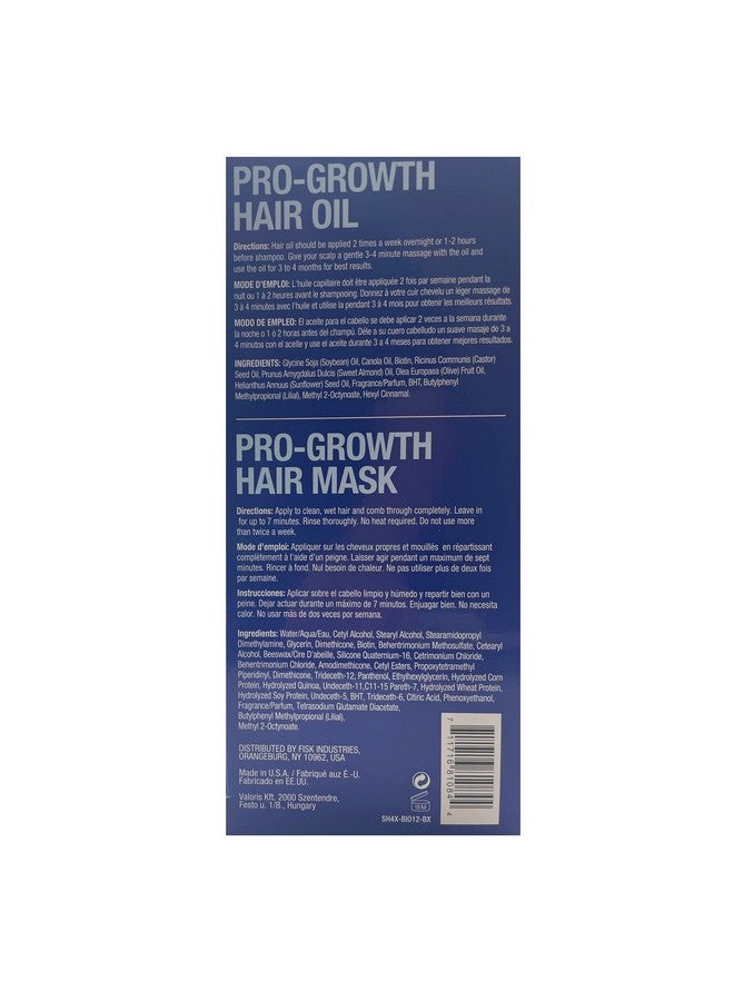 Biotin Progrowth 4Pc Hair Care Gift Set Includes Shampoo 12Oz Conditioner 12Oz Hair Oil 7Oz And Hair Mask 12Oz.