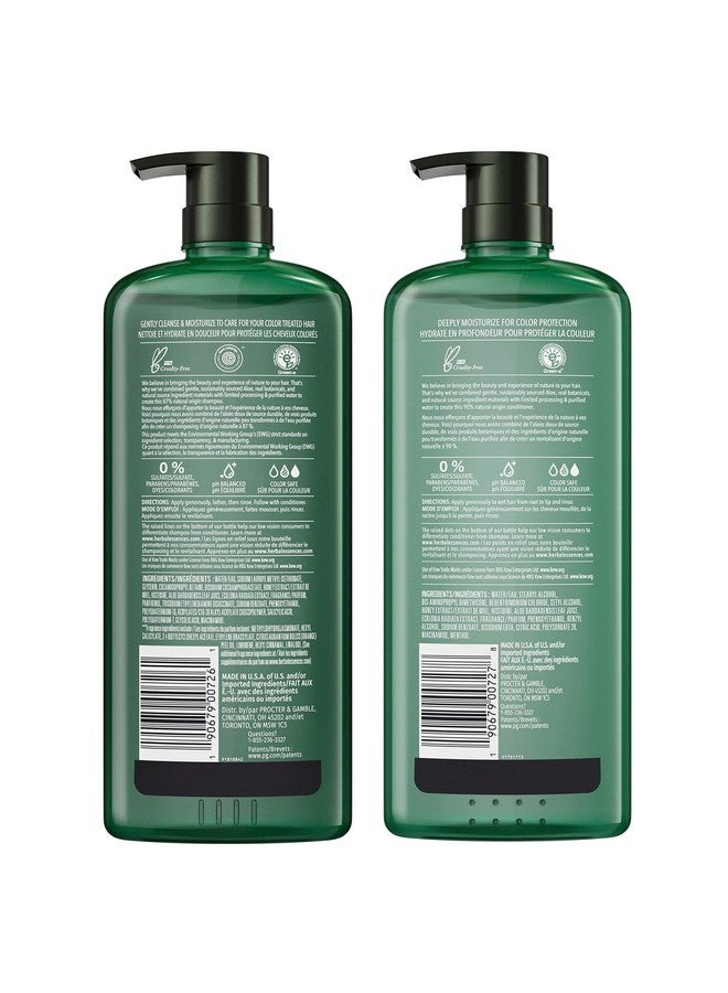 Sulfate Free Shampoo And Conditioner Set Hair Products Infused With Real Aloe & Honey + Vitamin B Paraben Free Safe For Color Treated Hair Bio:Renew 20.2 Fl Oz Each