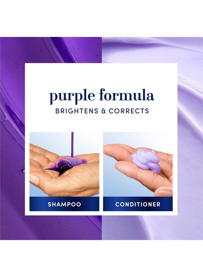 Purple Shampoo And Conditioner Set For Grey Hair With Biotin Safe For Colortreated Hair Silver & Glowing Collection 12.8 Fl Oz Each