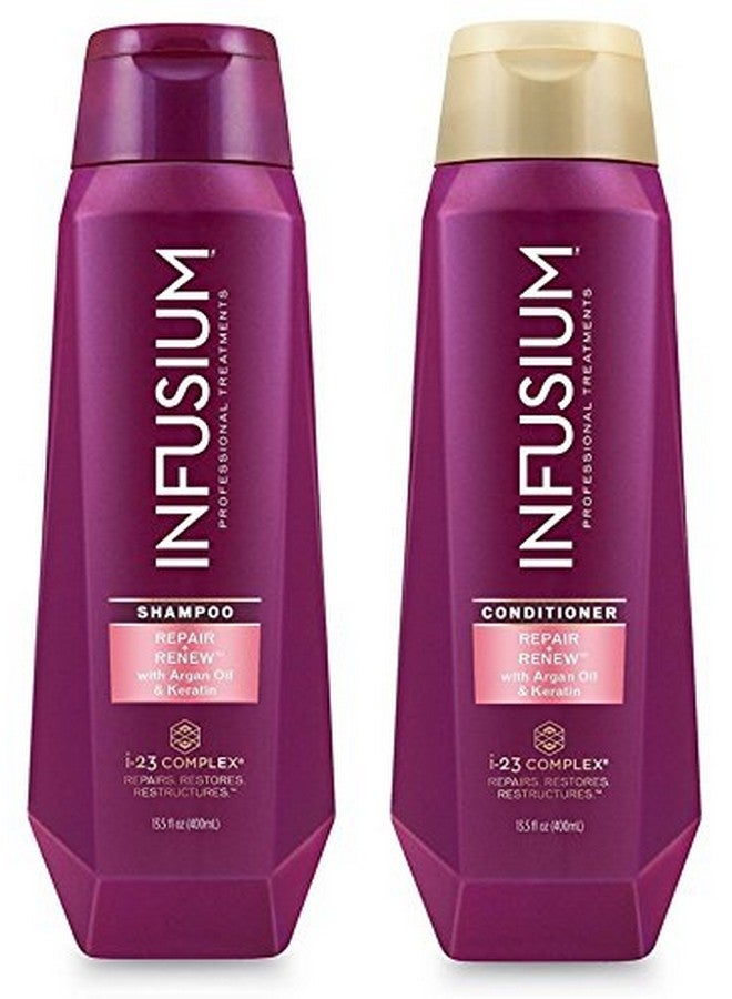 Professional Treatments Haircare Repair & Renew With Argan Oil & Keratin Shampoo & Conditioner Set Net Wt. 13.5 Fl Oz (400 Ml) Per Bottle One Set