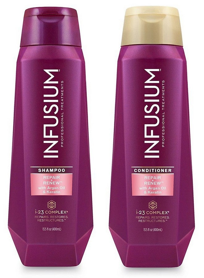 Professional Treatments Haircare Repair & Renew With Argan Oil & Keratin Shampoo & Conditioner Set Net Wt. 13.5 Fl Oz (400 Ml) Per Bottle One Set