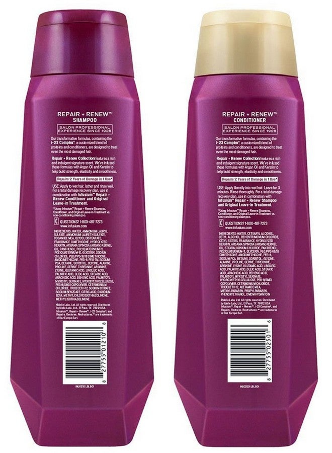 Professional Treatments Haircare Repair & Renew With Argan Oil & Keratin Shampoo & Conditioner Set Net Wt. 13.5 Fl Oz (400 Ml) Per Bottle One Set