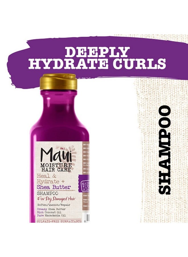 Heal & Hydrate + Shea Butter Shampoo + Conditioner To Repair & Deeply Moisturize Tight Curly Hair With Coconut & Macademia Oils Vegan Silicone Paraben & Sulfatefree 13 Fl Oz
