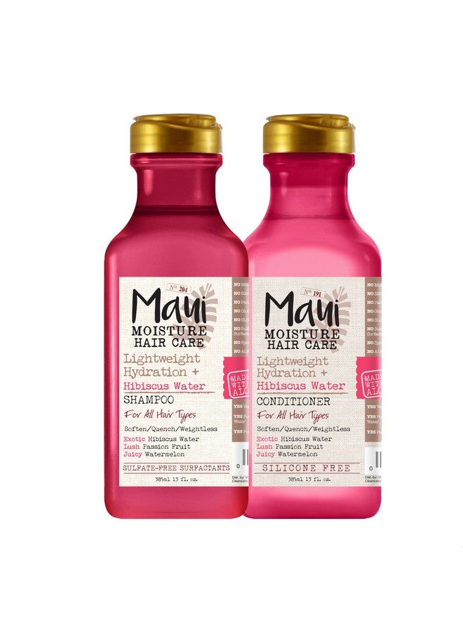 Lightweight Hydration + Hibiscus Shampoo + Conditioner For Daily Moisture No Sulfates 13 Fl Oz