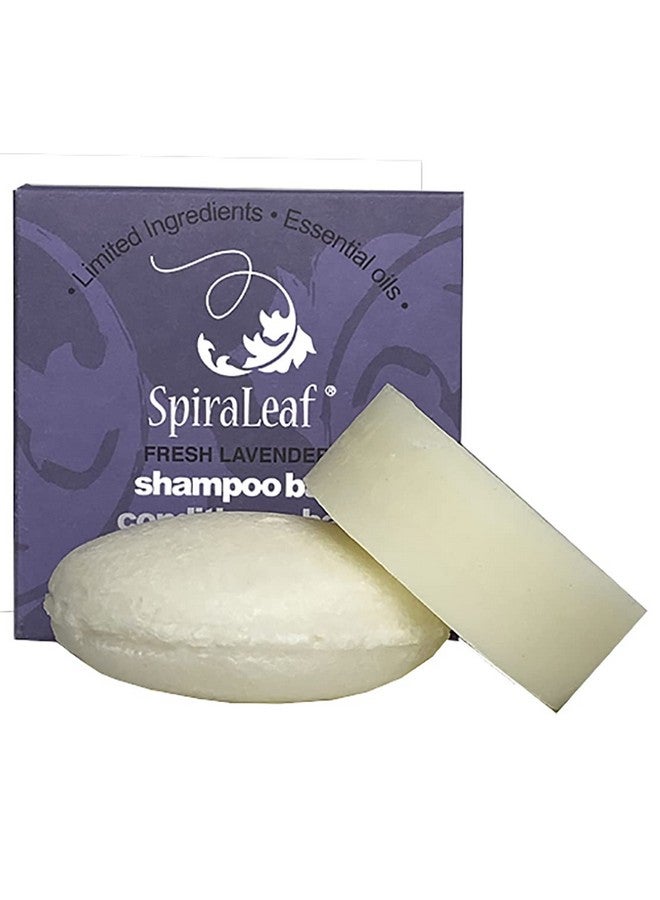 Shampoo Bar & Conditioner Bar Set Fresh Lavender Pure Essential Oils Light Scent Limited Ingredients Concentrated Formula Made Usa Zero Waste Colorfragrance Free Travel Ready