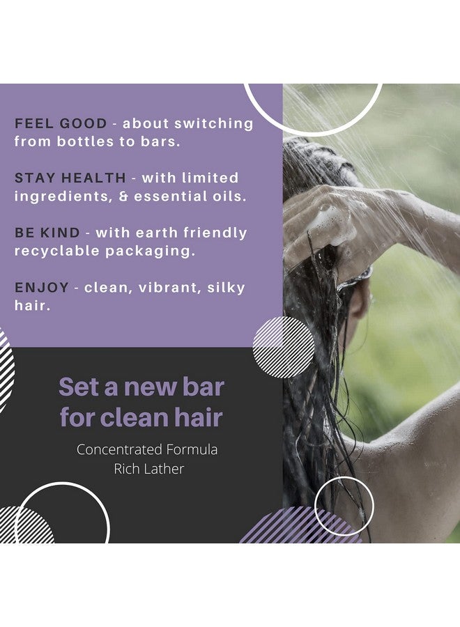 Shampoo Bar & Conditioner Bar Set Fresh Lavender Pure Essential Oils Light Scent Limited Ingredients Concentrated Formula Made Usa Zero Waste Colorfragrance Free Travel Ready