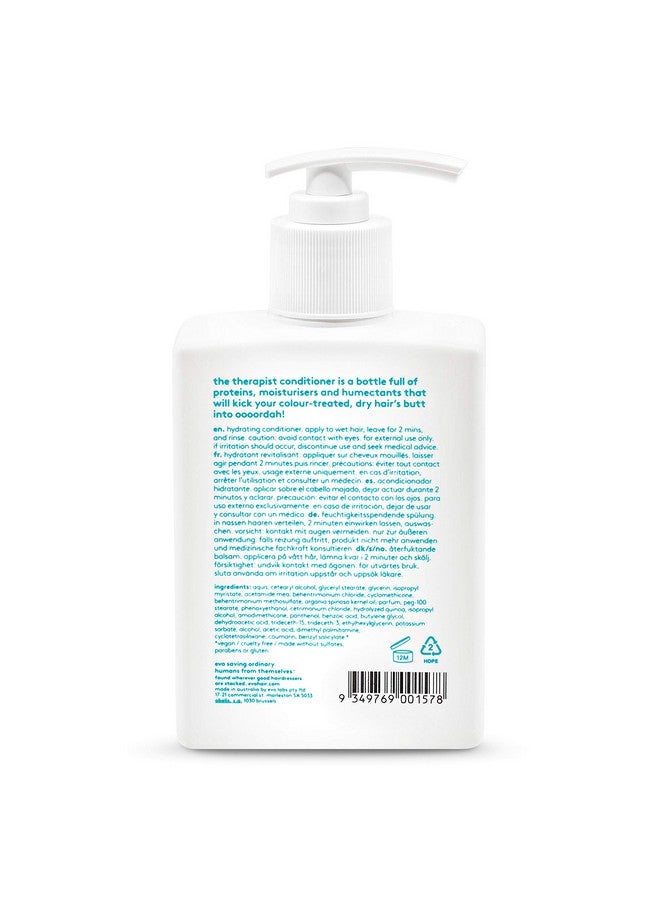 The Therapist Hydrating Conditioner Hydrates Strengthen And Softens Whilst Improving Shine Protects Colour Treated Dry Hair Helps To Detangle 300Ml / 10.1Fl.Oz