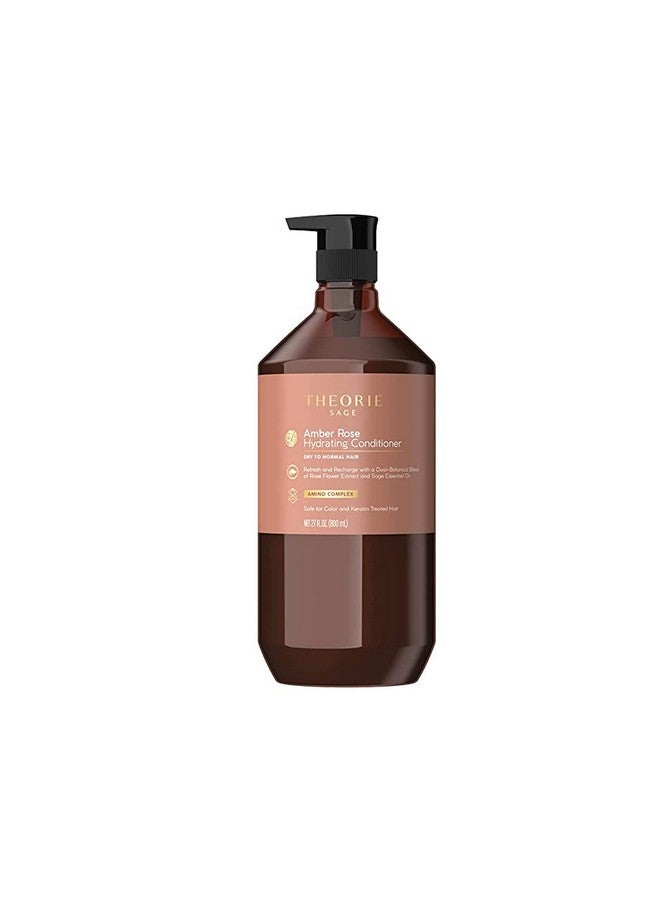 Amber Rose Hydrating Conditioner Refresh & Hydrate Irresistible Scent Of Rose Jasmine & Amber Suited For All Hair Typescolor & Keratin Treated Hair 800Ml