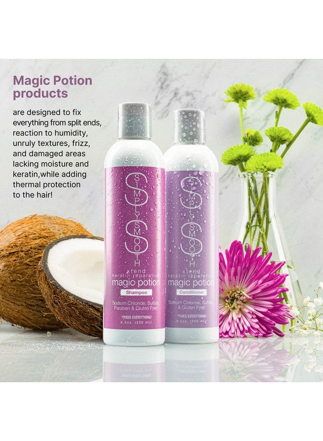 Xtend Keratin Magic Potion Conditioner Daily Conditioner Restore & Repair Dry Damaged Keratin Depleted Hair Hydrate & Create Soft Healthy Hair For All Hair Types 8.5 Oz.