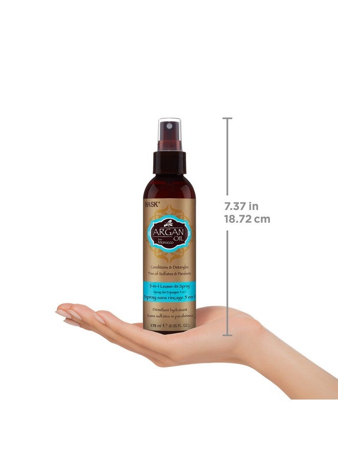 Repairing Argan Oil 5In1 Leave In Conditioner Spray For All Hair Types Color Safe Gluten Free Sulfate Free Paraben Free 2 Piece Set